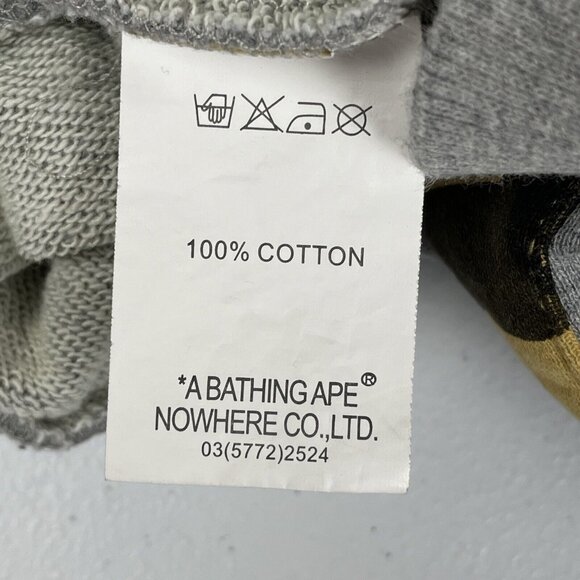 A Bathing Ape Shark Jogger Adult Size Large Gray Cotton Grunge Skater - Picture 5 of 11